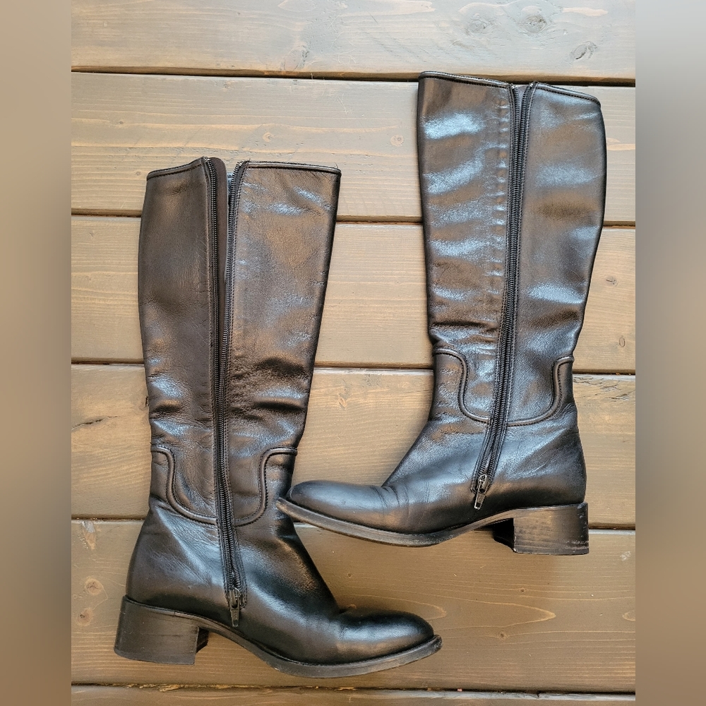 Le Pepe Vero Cuoio black knee high boot size 37 U.S. size 6.5